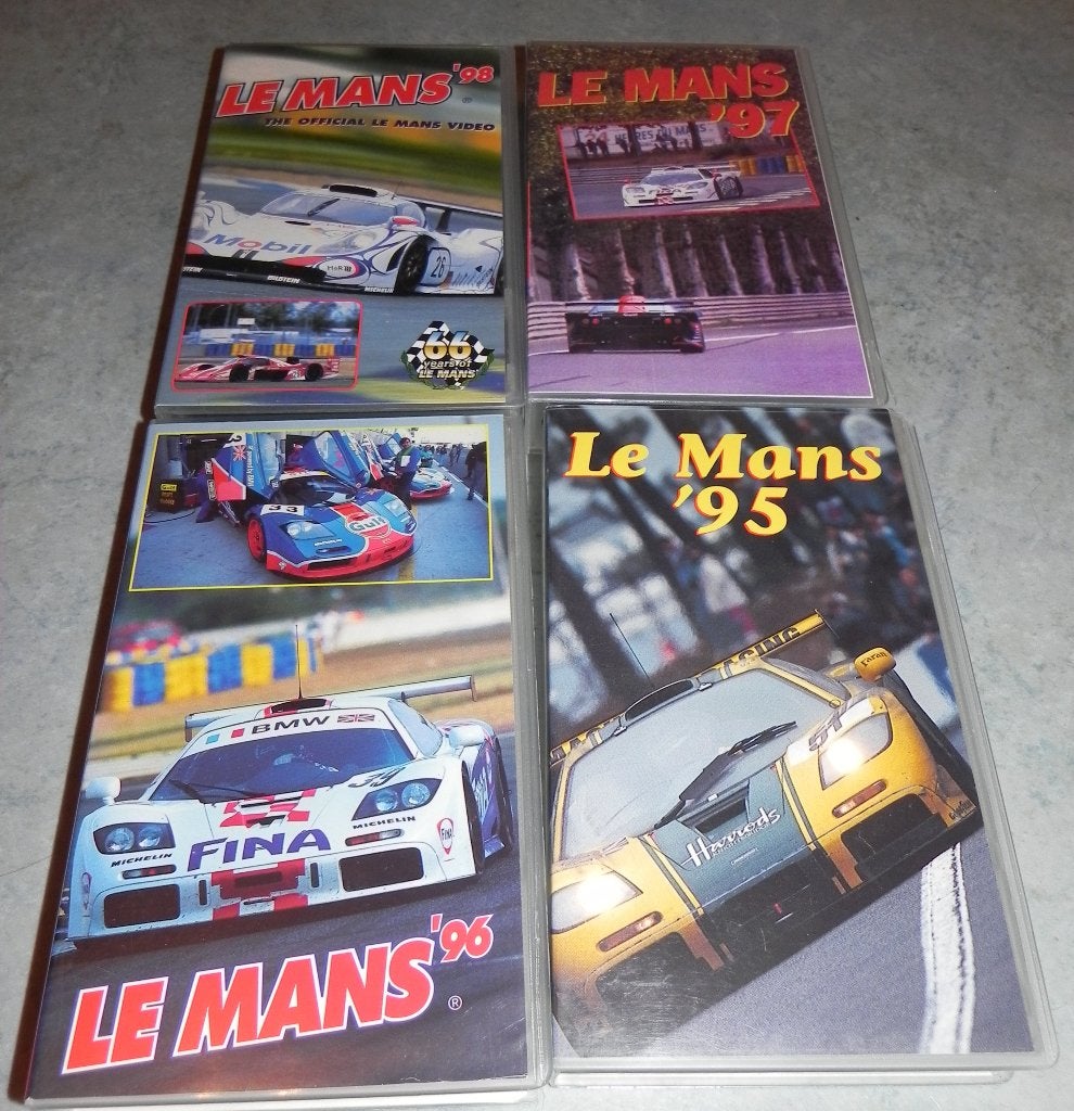 4 x VHS 24 Le Mans 1995-1996-1997-1998, Documentaire, Ophalen of Verzenden, Vanaf 6 jaar, VHS