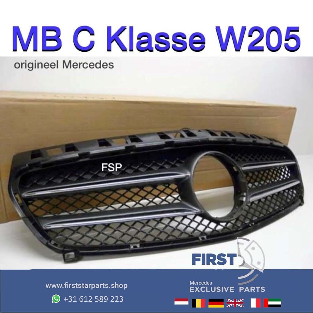 W205 GRIL Mercedes C Klasse 2014-2019 NIGHT PAKKET ZWART GRI, Autos : Pièces & Accessoires, Utilisé, -, -, Enlèvement ou Envoi