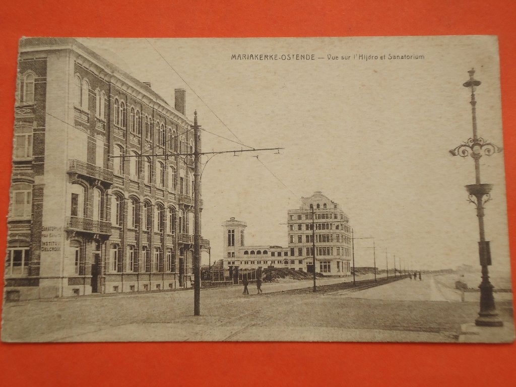 Oostende - Mariakerke -Bains Vue sur l' Hijdro et Sanatorium, Enlèvement ou Envoi, 1920 à 1940, Affranchie, Flandre Occidentale
