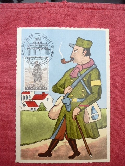 Collection de cartes postales et timbre connexes, Enlèvement, 1940 à 1960, Affranchie, Belgique et Luxembourg