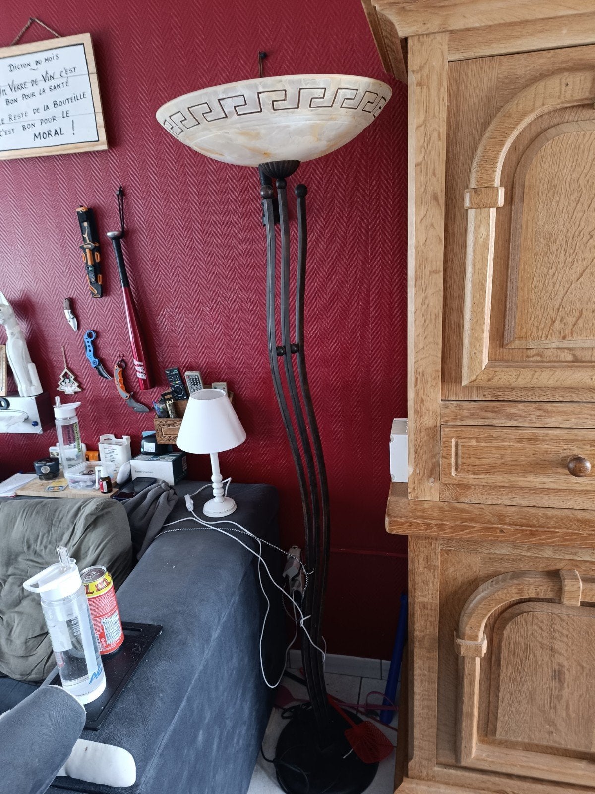 Lampe sur pied, Ophalen