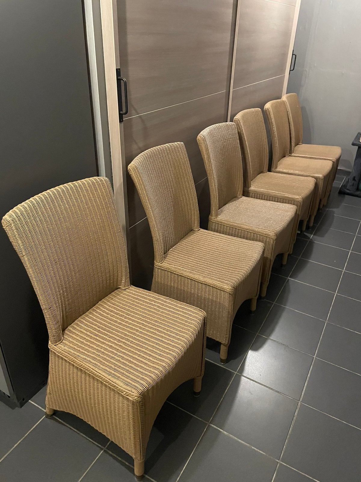 6 rieten stoelen ‘Vincent Sheppard’, Ophalen, Overige kleuren, Riet of Rotan, Zo goed als nieuw