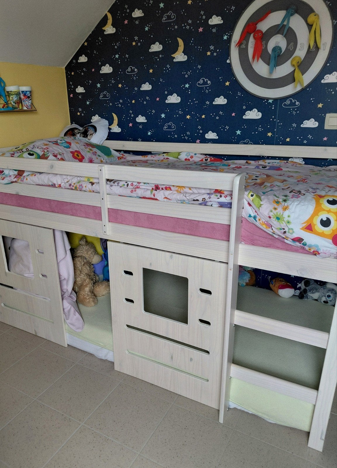 Half hoogslaper kind, Enfants & Bébés, Chambre d'enfant | Lits superposés & Lits mezzanines, Enlèvement, Comme neuf, Lit mi-hauteur mezzanine