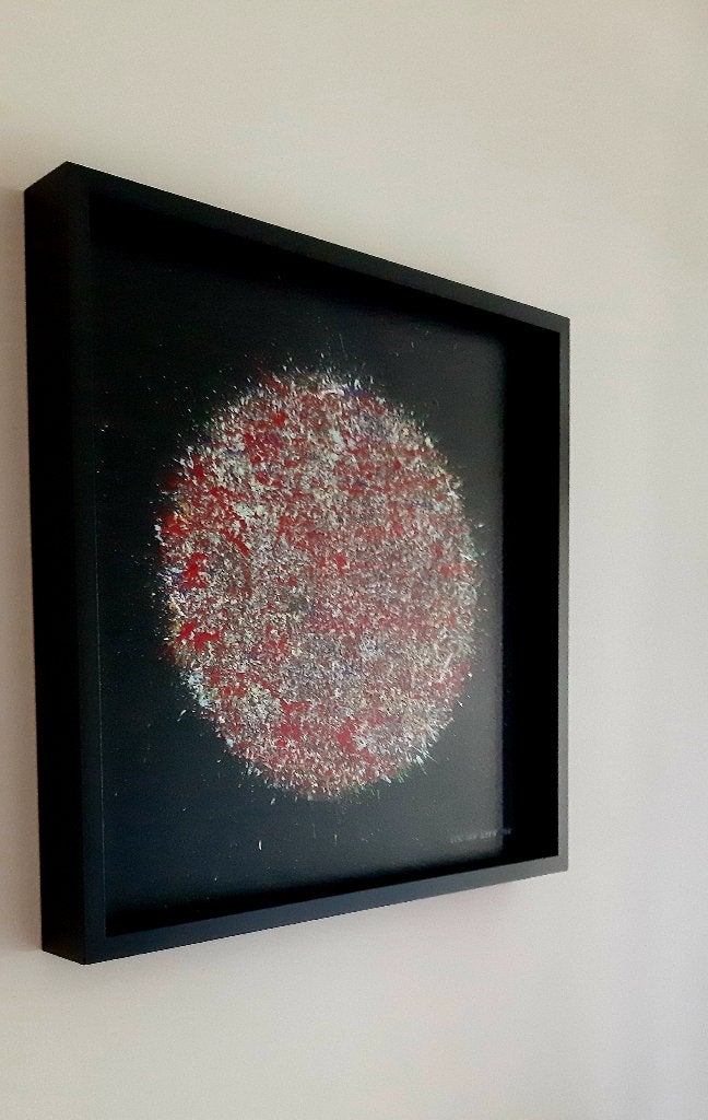 Schilderij "Glow V" Zwart., Antiek en Kunst, Ophalen