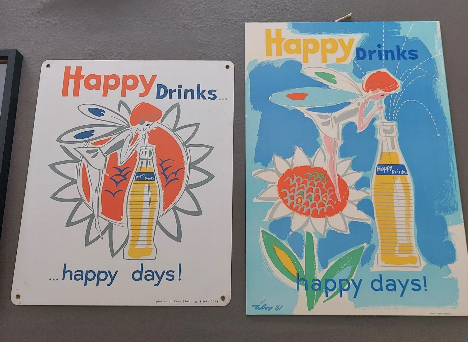 Reclamebord happy drinks, Enlèvement ou Envoi