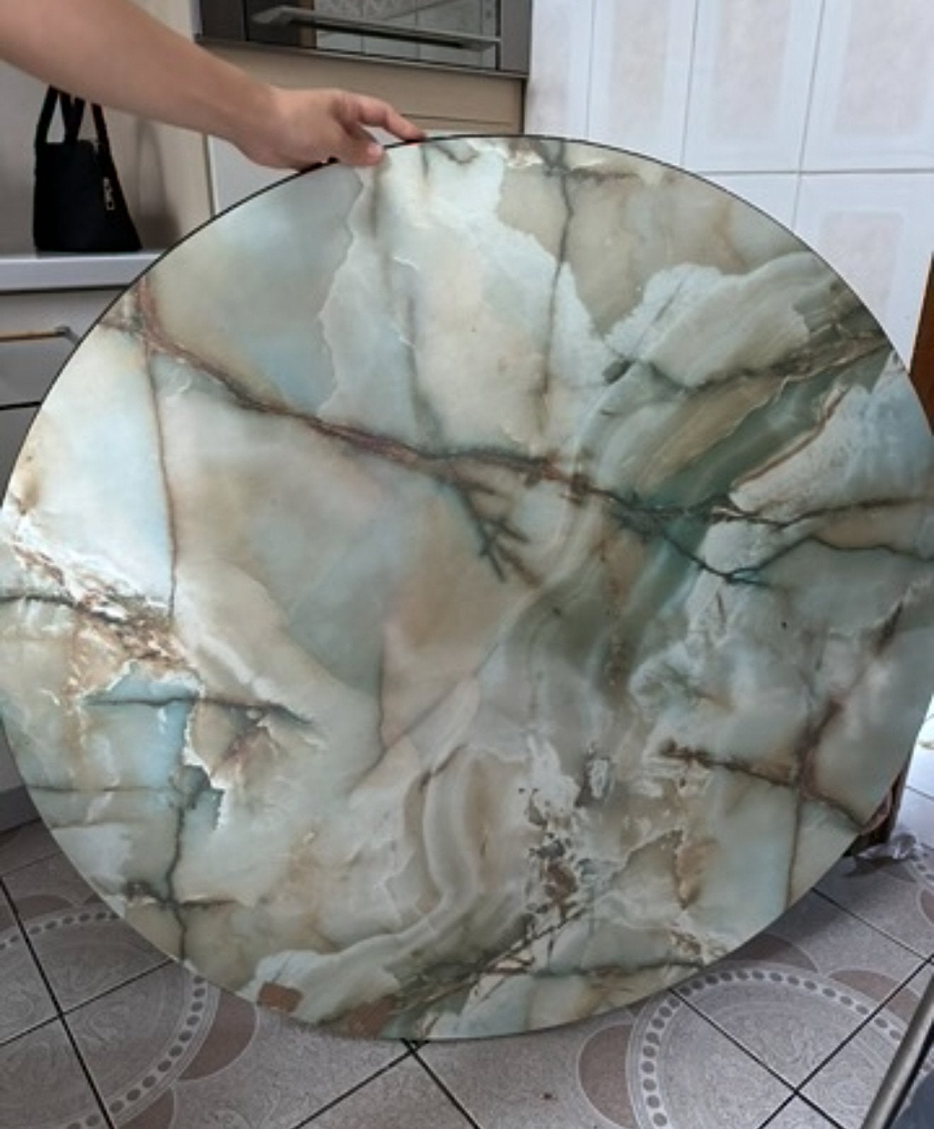 Ronde tafel, Huis en Inrichting, Ophalen, Zo goed als nieuw, Rond, Overige materialen