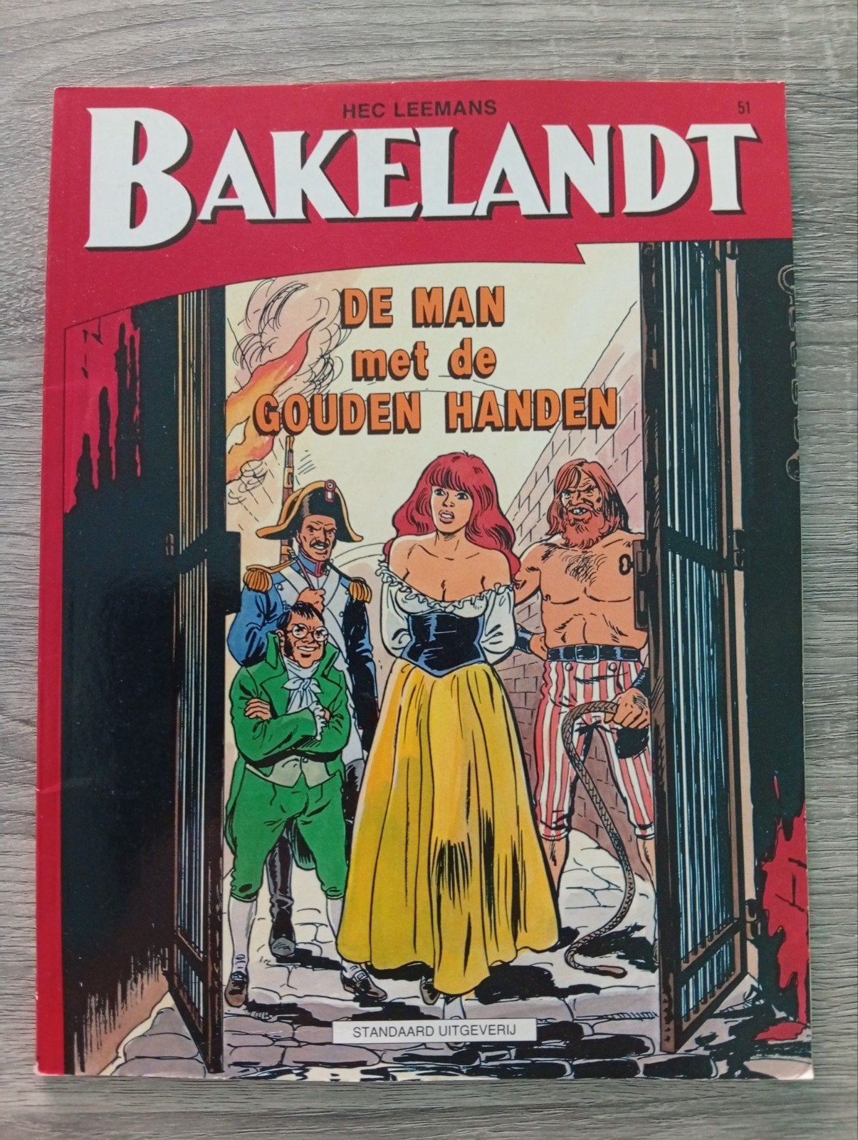 bakelandt  de man met de gouden handen strip, Boeken, Stripverhalen, Gelezen, Eén stripboek, Leemans, Ophalen of Verzenden