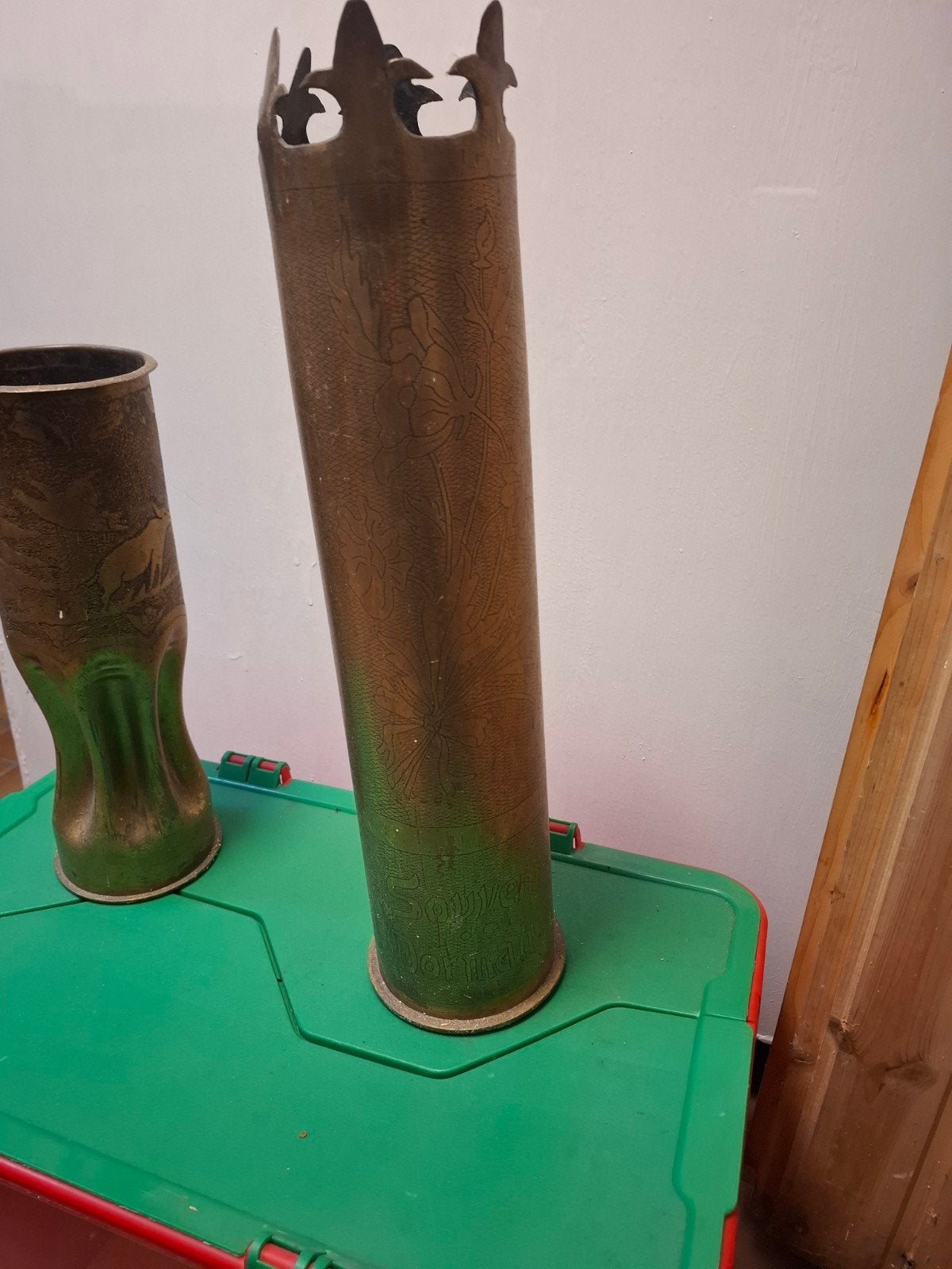Douilles obus, trench art, artisanat de tranchée. 1WW et 2WW, Enlèvement ou Envoi