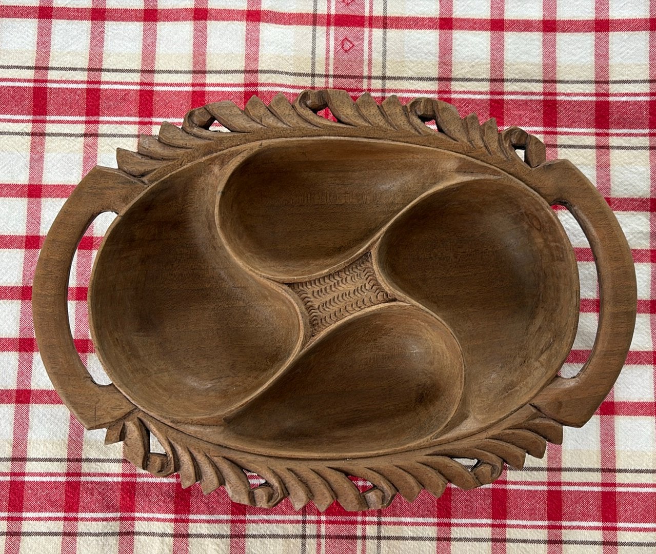 Houten schaal 30 cm x 4,5 cm, Antiek en Kunst, Ophalen
