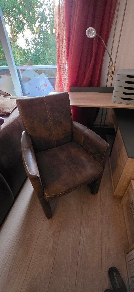 Fauteuil de bureau marron, Enlèvement, Utilisé, Brun