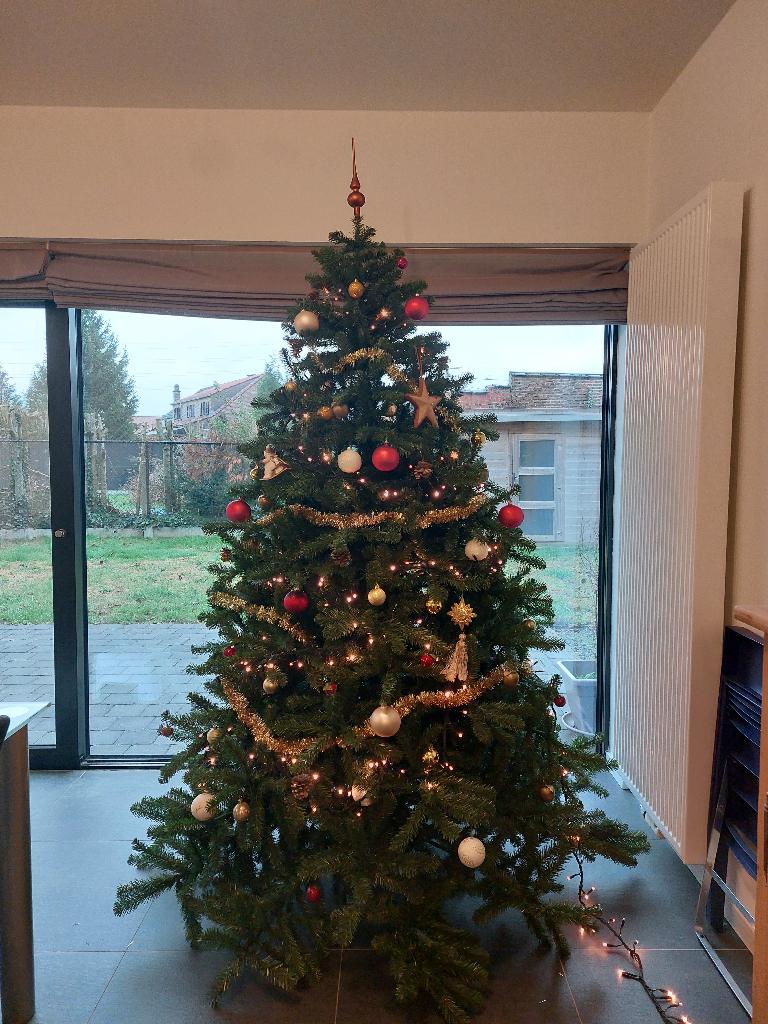 Kerstboom (nep) met gratis versiering, Enlèvement, Utilisé