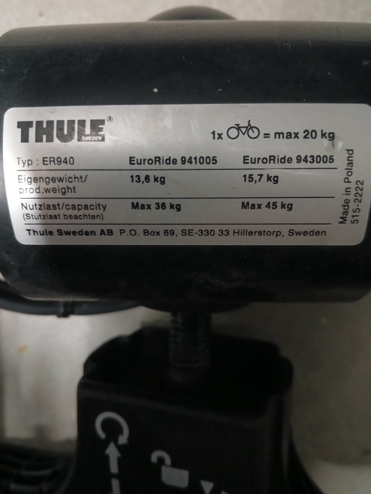 Thule fietsendrager, Ophalen, 2 fietsen, Gebruikt, Trekhaakdrager