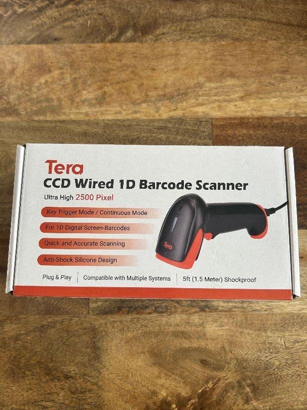 ☎️ NIEUW Tera CCD Wired 1D barcode scanner USB 2500 ☎️, Computers en Software, Scanners, Ophalen of Verzenden, Nieuw, Barcodescanner