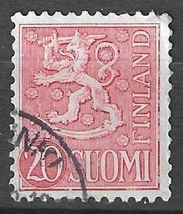 Finlande 1954/1958 - Yvert 414A - Lion - 20 m (ST), Envoi, Finlande, Affranchi