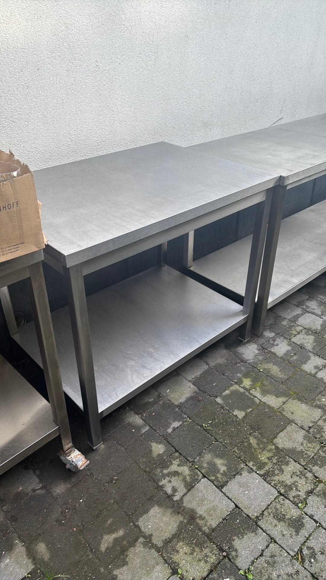 Verschillende R V S inox werktafels, Ophalen, Gebruikt, Inox Meubilair