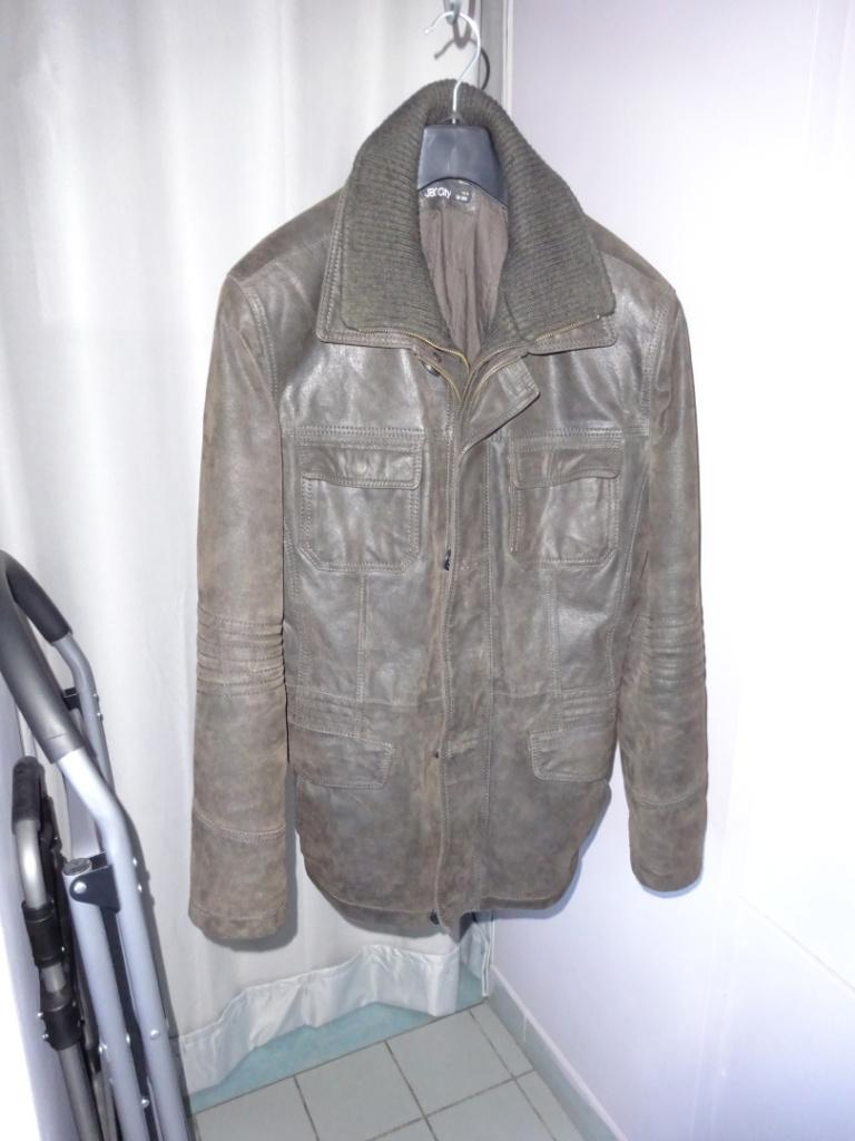 Veste en cuir marron sombre, taille S/M, Vêtements | Hommes, Vestes | Hiver, Enlèvement ou Envoi, Porté, Taille 48/50 (M), Brun