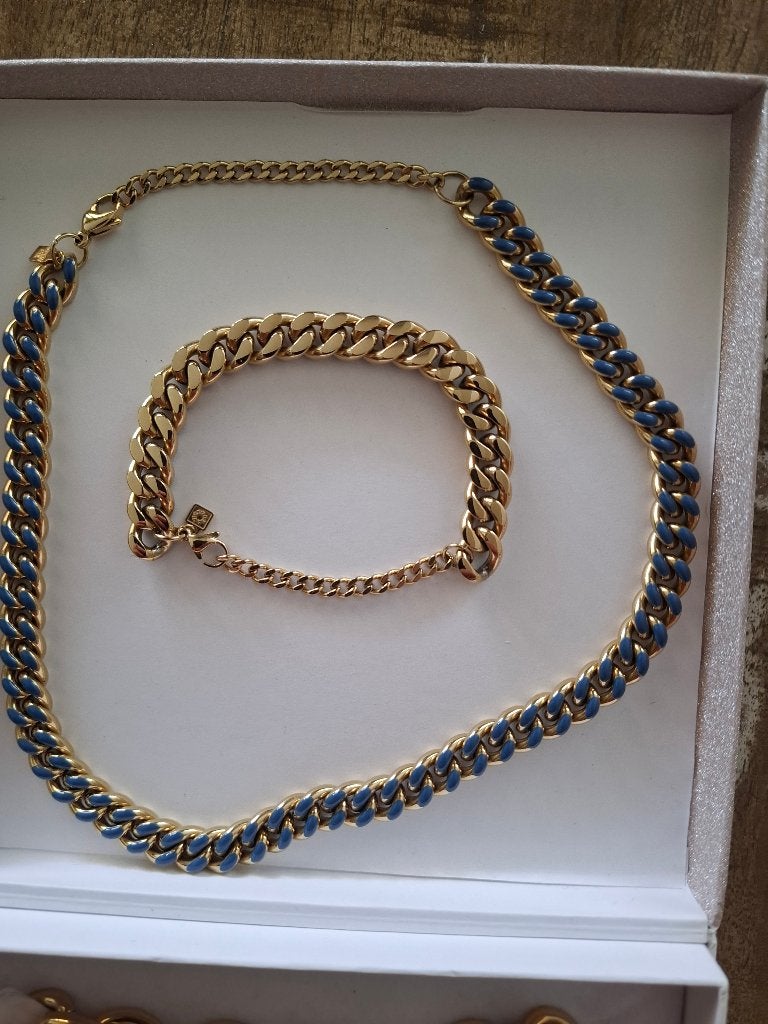 halsketting en armband, Ophalen, Zo goed als nieuw, Goud