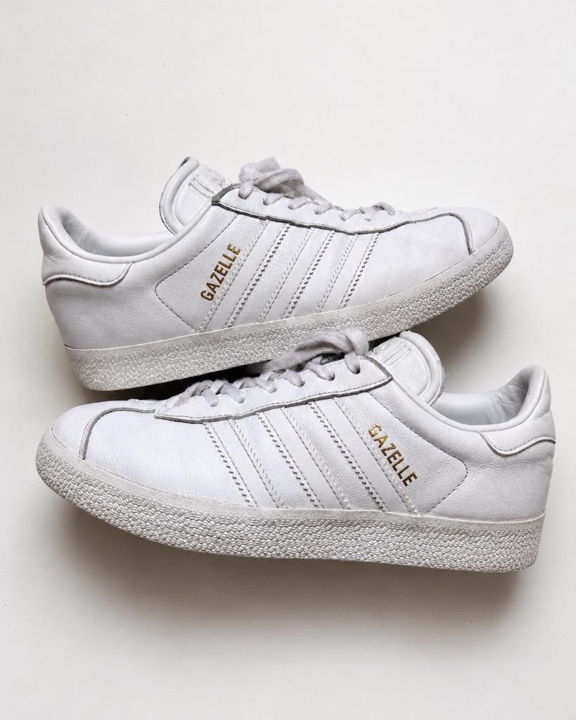 adidas Gazelle Triple White - Taille 37 1/3 - Très bon état, Vêtements | Hommes, Chaussures, Porté, Baskets, Blanc, Enlèvement ou Envoi