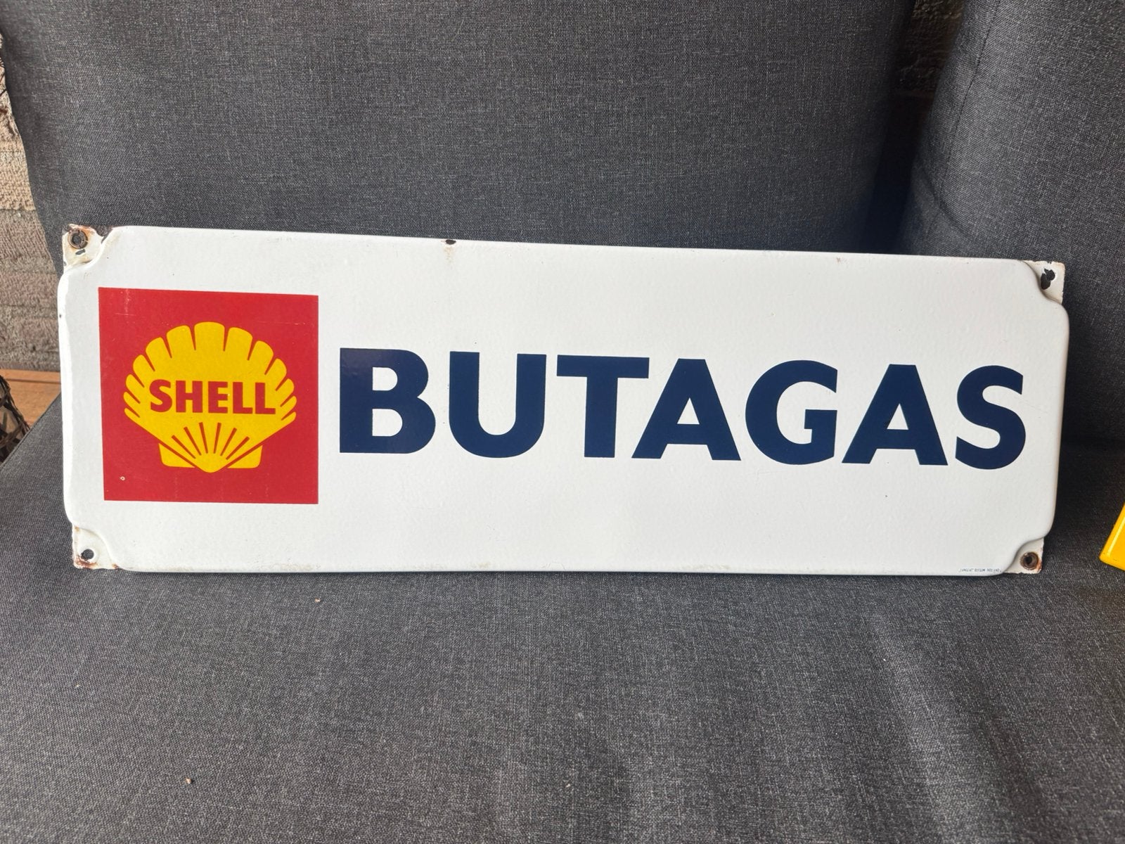 Panneau d'affichage en émail SHELL, Collections, Enlèvement ou Envoi, Utilisé, Panneau publicitaire