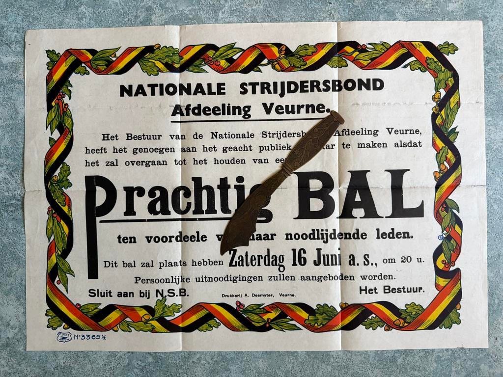 Oude affiche veurne, Ophalen of Verzenden