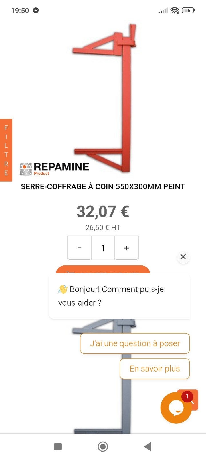 coffrage karkan neuf 30 pièces, Enlèvement