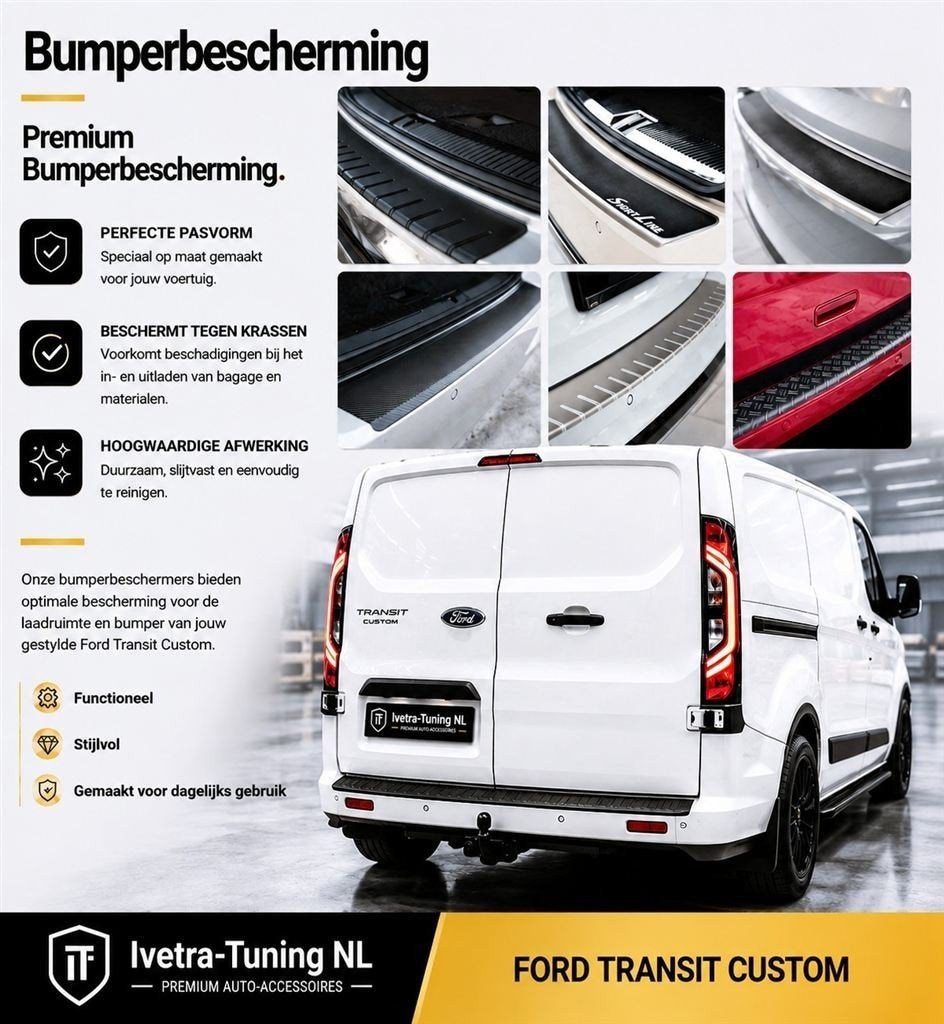 Bumperbeschermer Ford Transit Custom, Verzenden