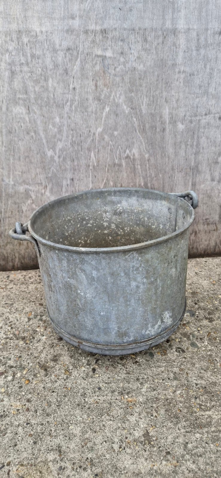 Oude zinken emmer met handgrepen 27 cm, Ophalen, ., ., Tuin