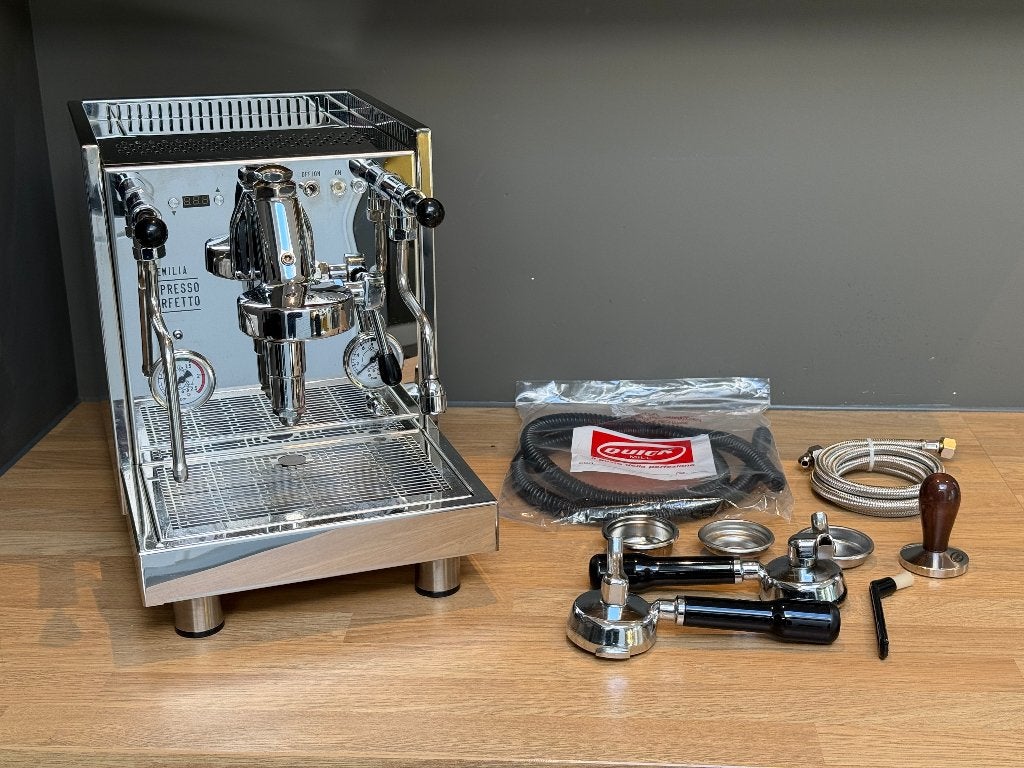 QuickMill Emilia PID specialmodel, Garantie, Espresso apparaat, Zo goed als nieuw, Afneembaar waterreservoir, Koffiebonen
