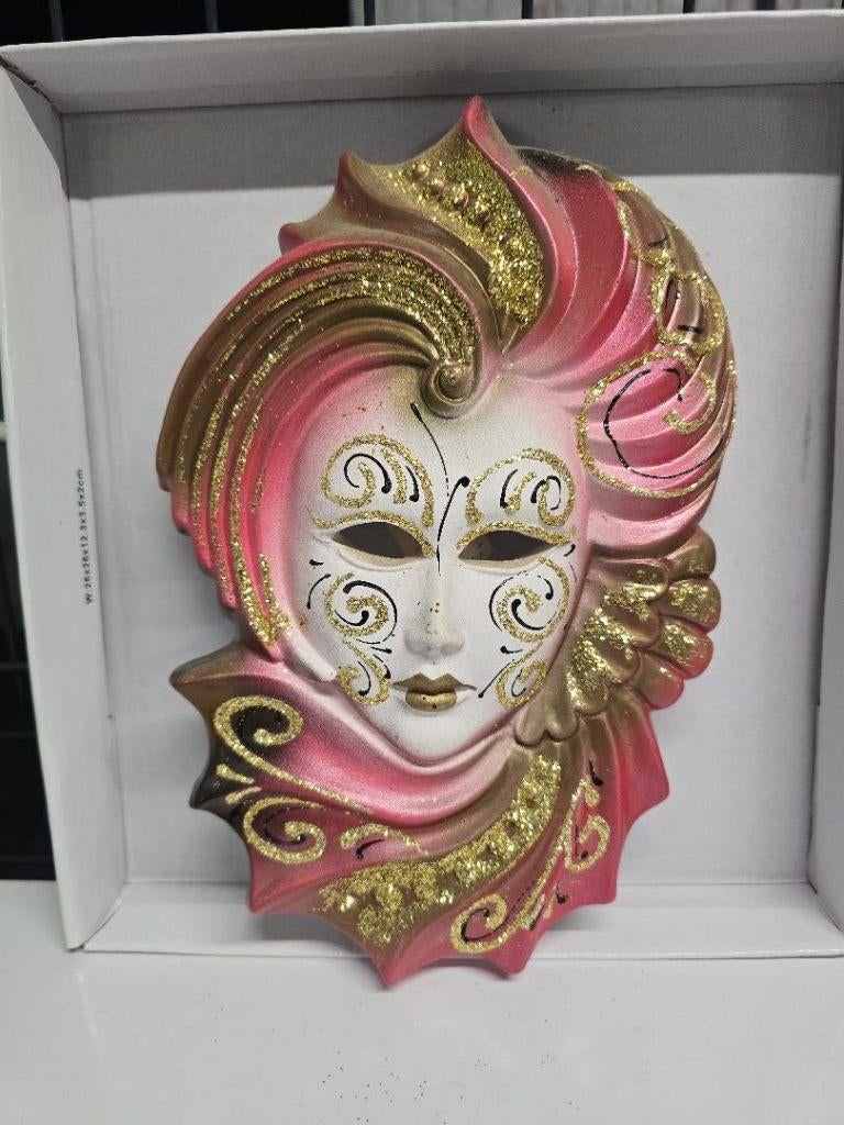 Collection de 4 masques vénitiens, Maison & Meubles, Accessoires pour la Maison | Décorations murale, Comme neuf, Classique, Vert
