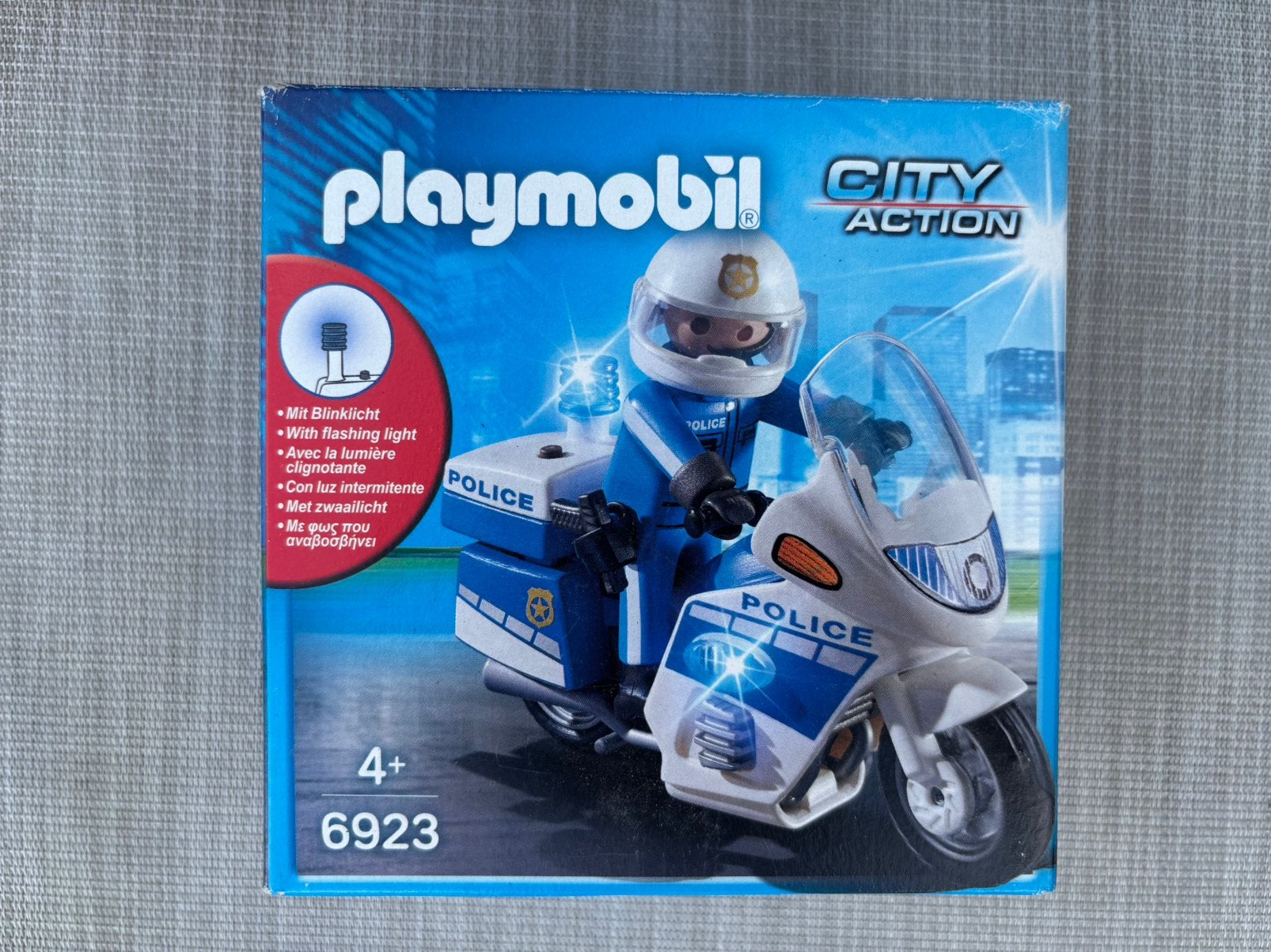 Playmobil City Action 9623 Moto de police avec éclairage LED, Enlèvement ou Envoi, Comme neuf, City action