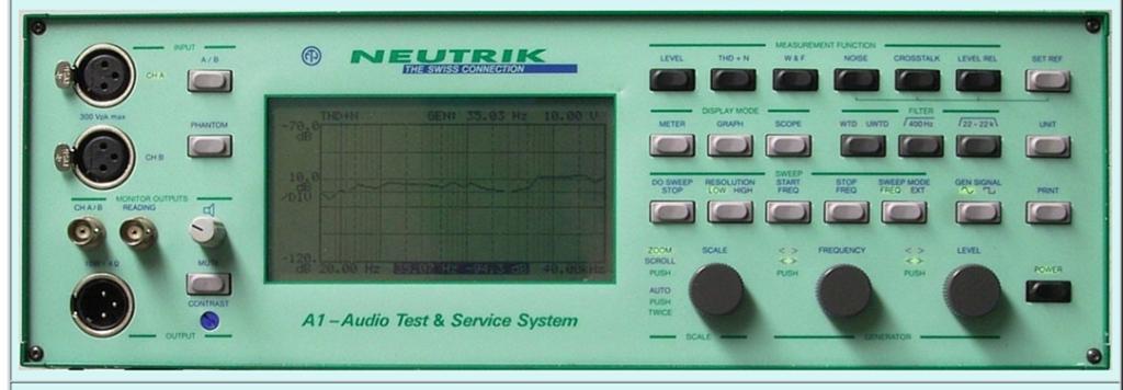 Neutrik A1 audio test & service system, Audio, Tv en Foto, Professionele apparaten, Ophalen of Verzenden, Zo goed als nieuw, Audio