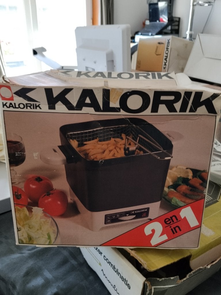 Vintage Kalorik Type 5370 2-in-1 friteuse in doos (1980), Collections, Enlèvement, Autres types
