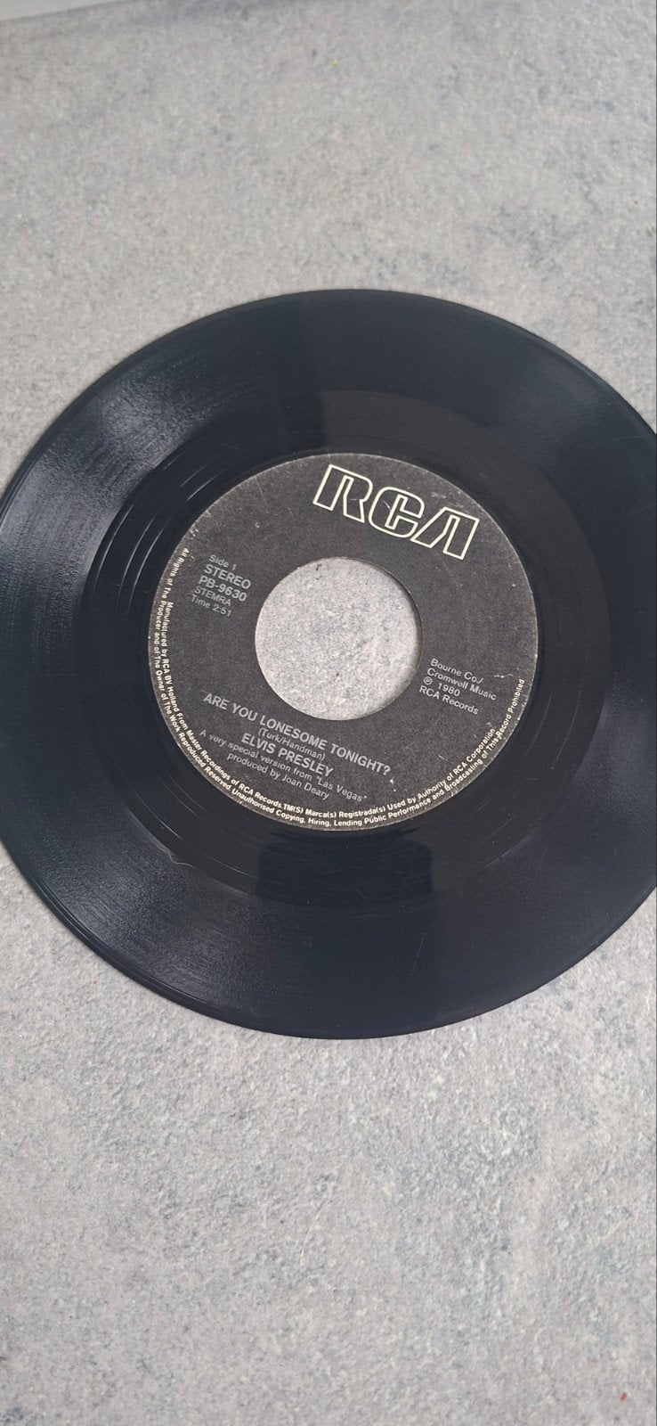 Elvis Presley Are you lonesome tonight, Cd's en Dvd's, Ophalen of Verzenden, Gebruikt, 7 inch