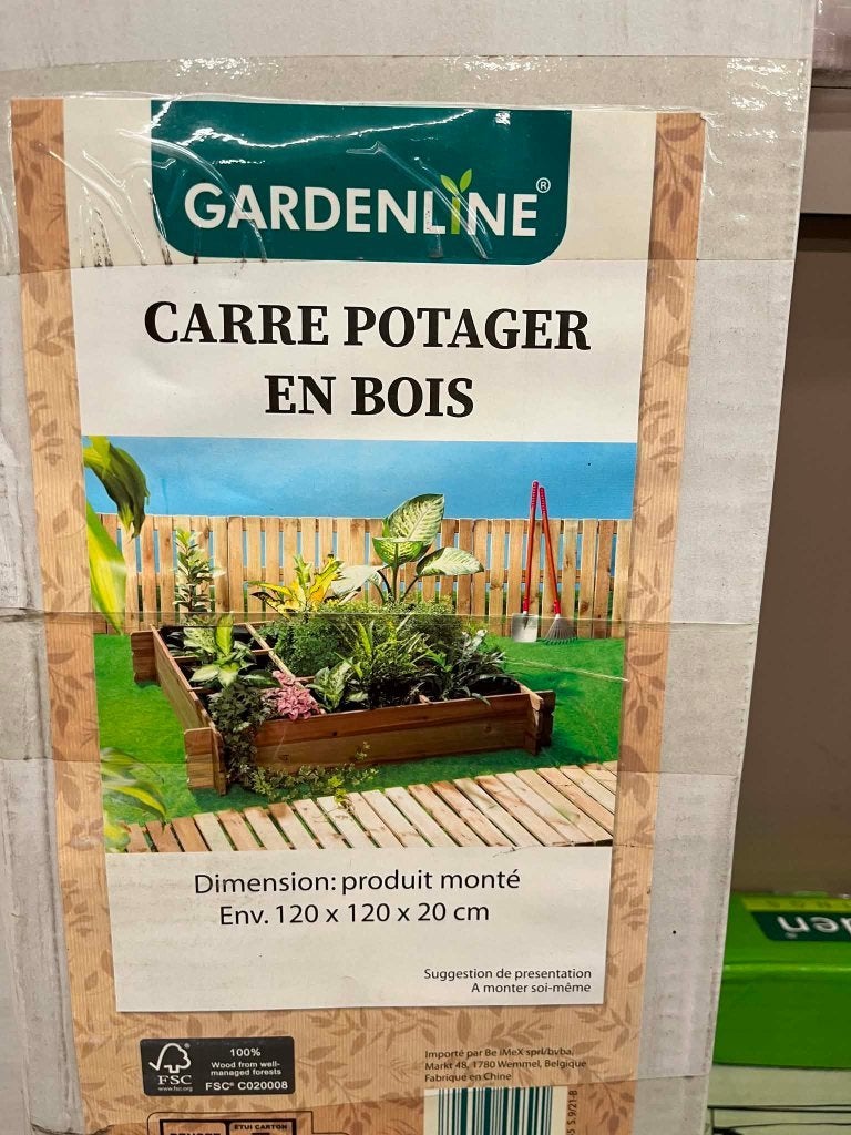 bac de potager 120x120x20 cm, Carré, Enlèvement, 100 cm ou plus, Bois