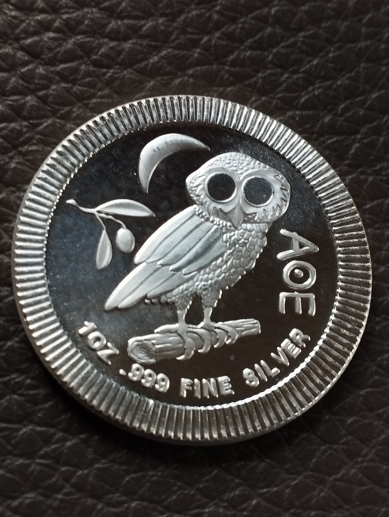 Niue Athenian Owl  (2019)  10x 1 oz.999  zilver, Postzegels en Munten, Ophalen of Verzenden, Zilver