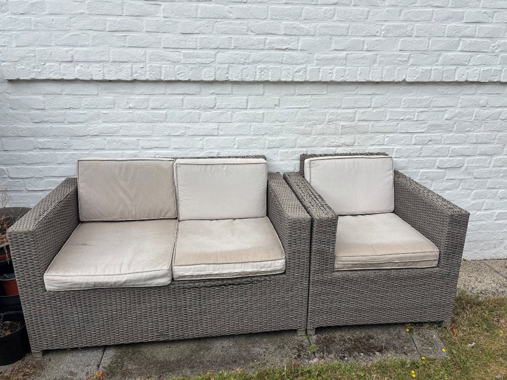Wicker Lounge 2+1: gratis, 3 places, Osier, Enlèvement, Utilisé