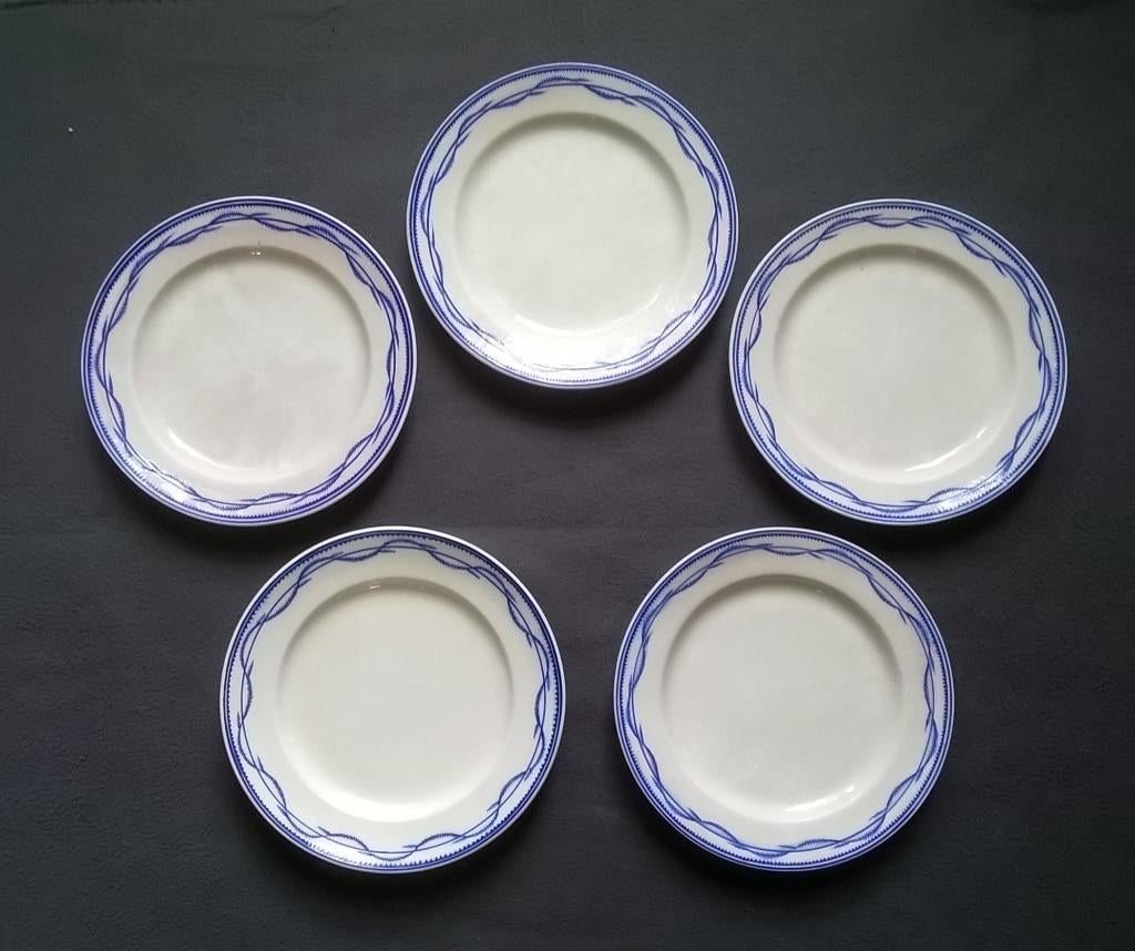 Assiettes à dessert en porcelaine de Tournai, Enlèvement ou Envoi