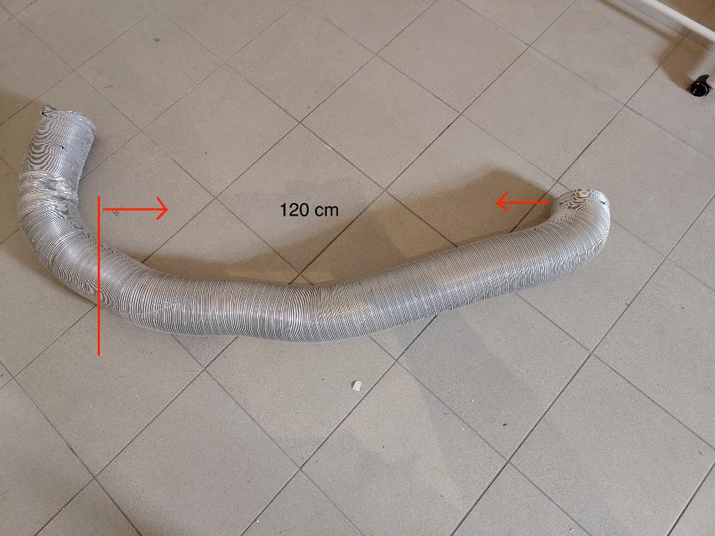 Flexibele buis voor dampkap - 120 cm, diameter 120 mm, Ophalen, Afvoer, Gebruikt, Aluminium