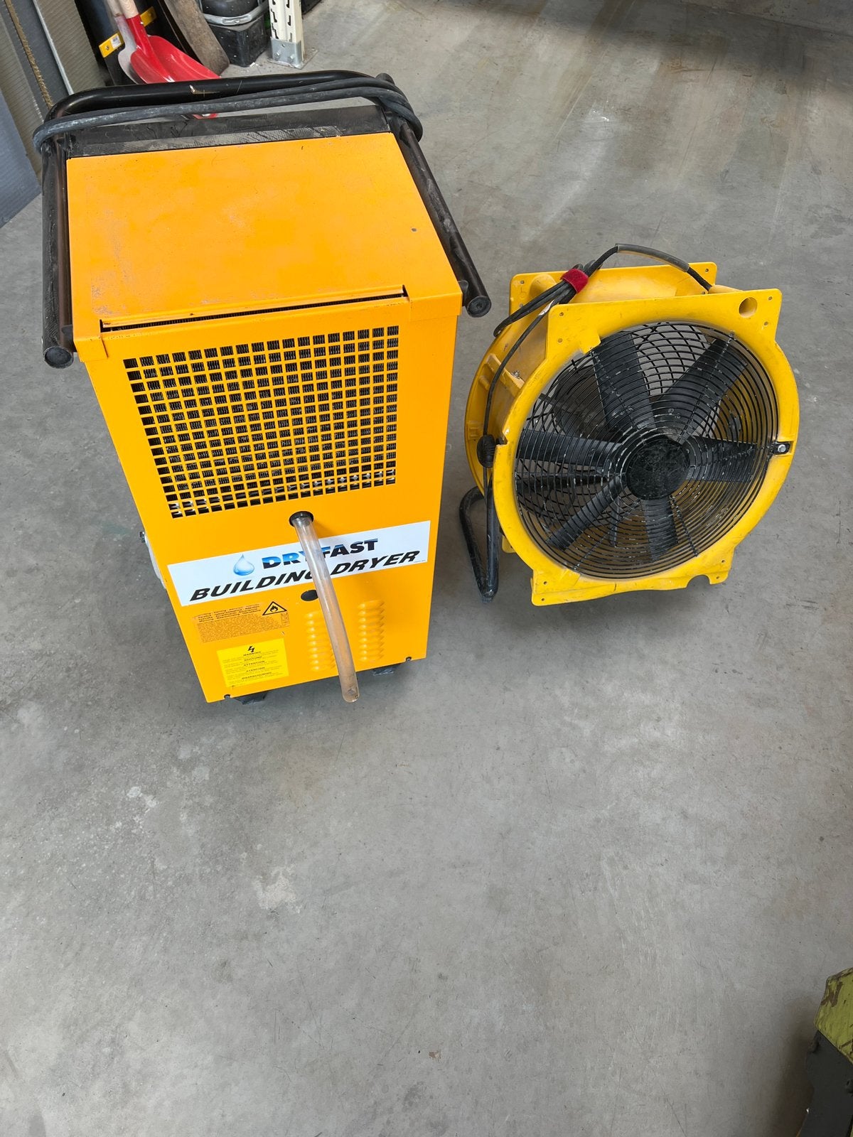 Bouwdroger + ventilator, Doe-het-zelf en Bouw, Ophalen, Zo goed als nieuw, Ventilator