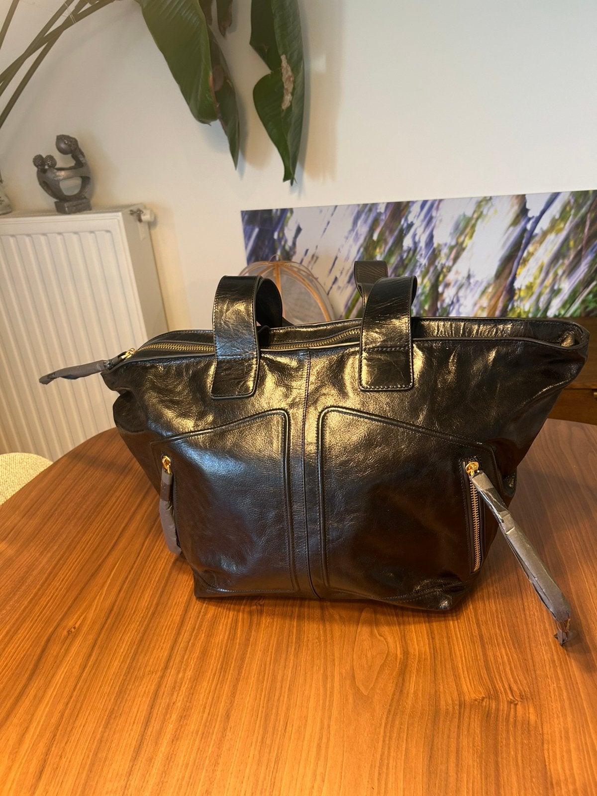 AllSaints handtas echt leer, Handtassen en Accessoires, Tassen | Damestassen, Ophalen of Verzenden, Zo goed als nieuw, Zwart, Shopper