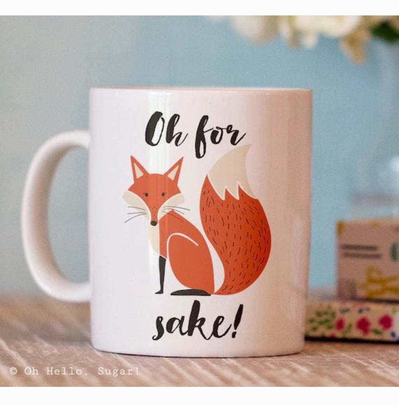 Oh For Fox Sake Mok Kom beker Keramiek Nieuw kerst vos funny, Ophalen of Verzenden, Nieuw, Keramiek, Mok