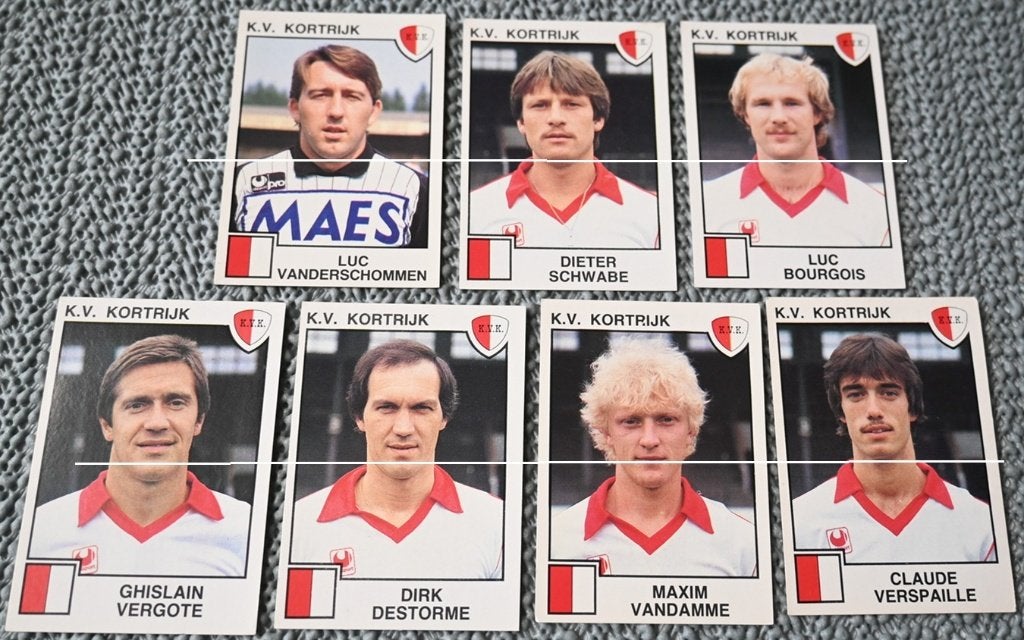 Panini Football 85 /  KV Kortrijk / 16 stickers, Verzamelen, Verzenden, Gebruikt, Poster, Plaatje of Sticker