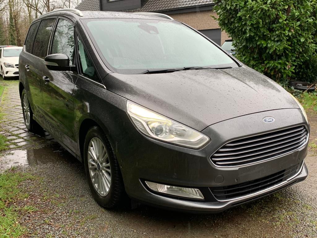 Ford Galaxy 2.0D 180.000km bj.2017 7plaats 150pk, Autos, Argent ou Gris, Achat, 7 places, Noir
