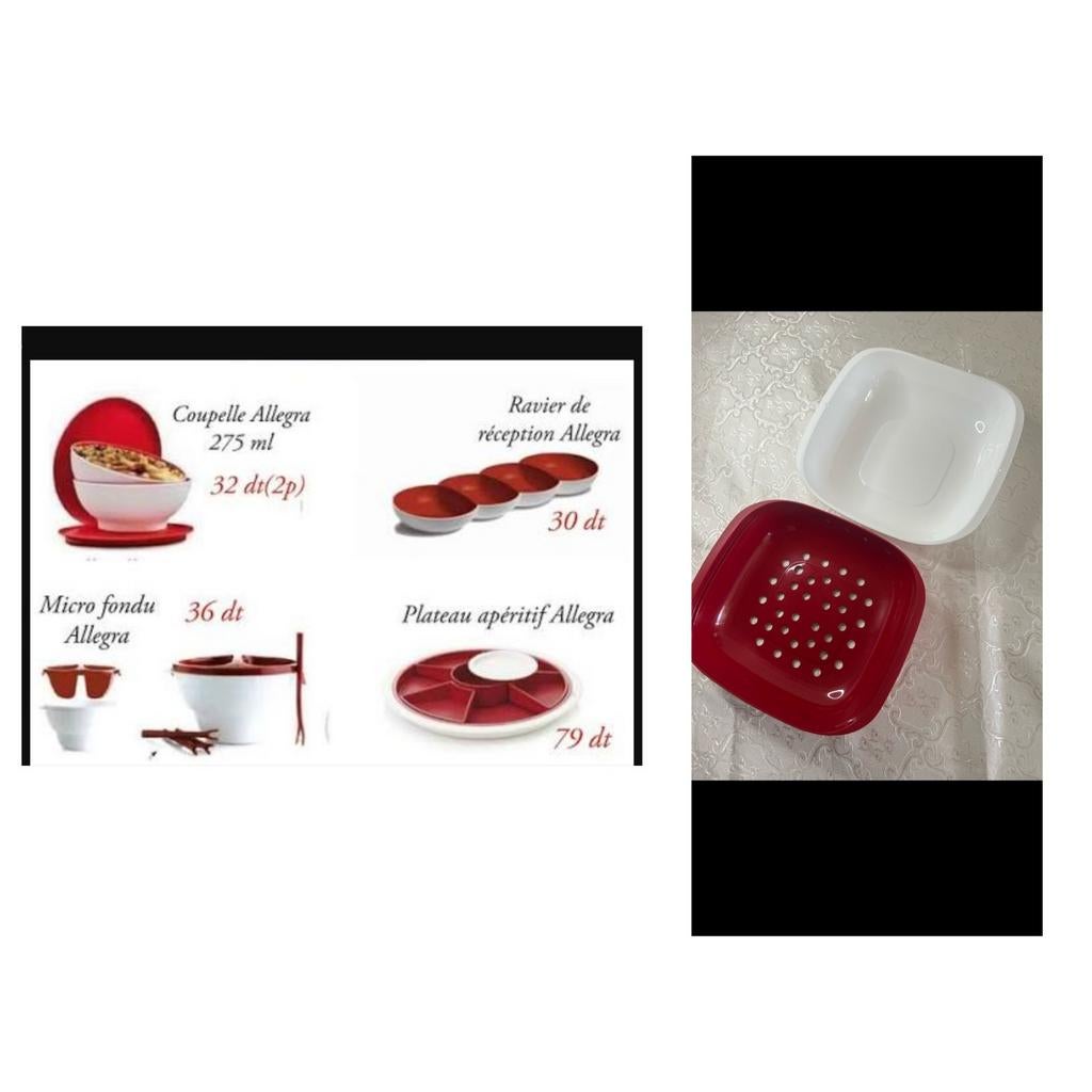 Nieuwe allegra set van tupperware+gratis verzending, Huis en Inrichting, Ophalen of Verzenden, Nieuw
