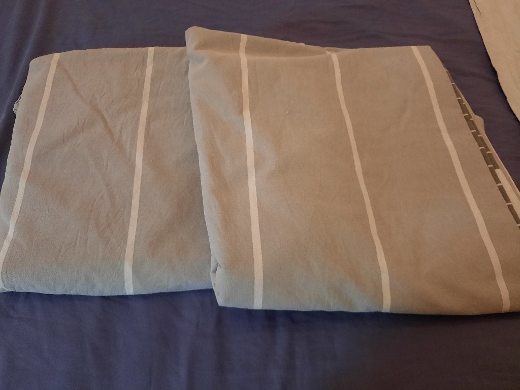 2 housses de couette pour 1 personne, Gris, Enlèvement ou Envoi, Autres marques, Housse de couette