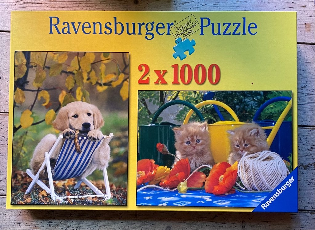 2 puzzels van Ravensburger (2 x 1000 stuks), Ophalen of Verzenden, Gebruikt