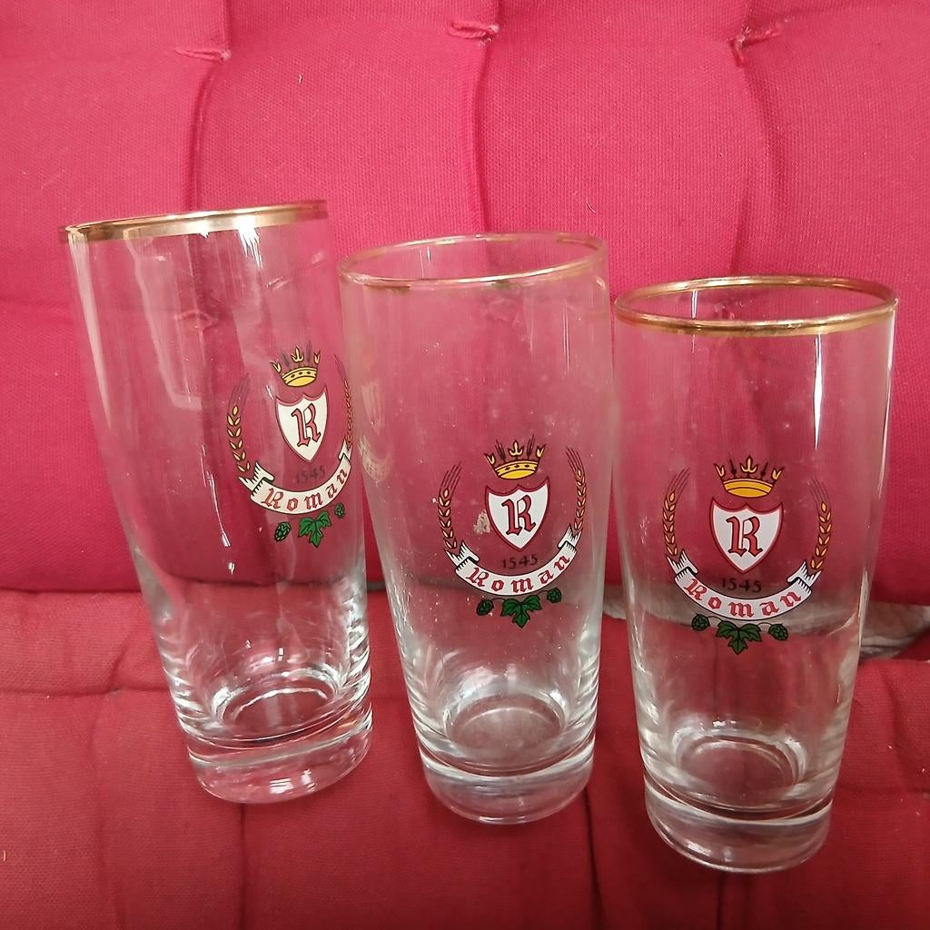 3 roman bierglazen, Verzamelen, Ophalen of Verzenden