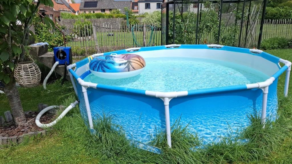 Zwembad 3m met zandfilter en warmtepomp, Tuin en Terras, Ophalen, Opzetzwembad