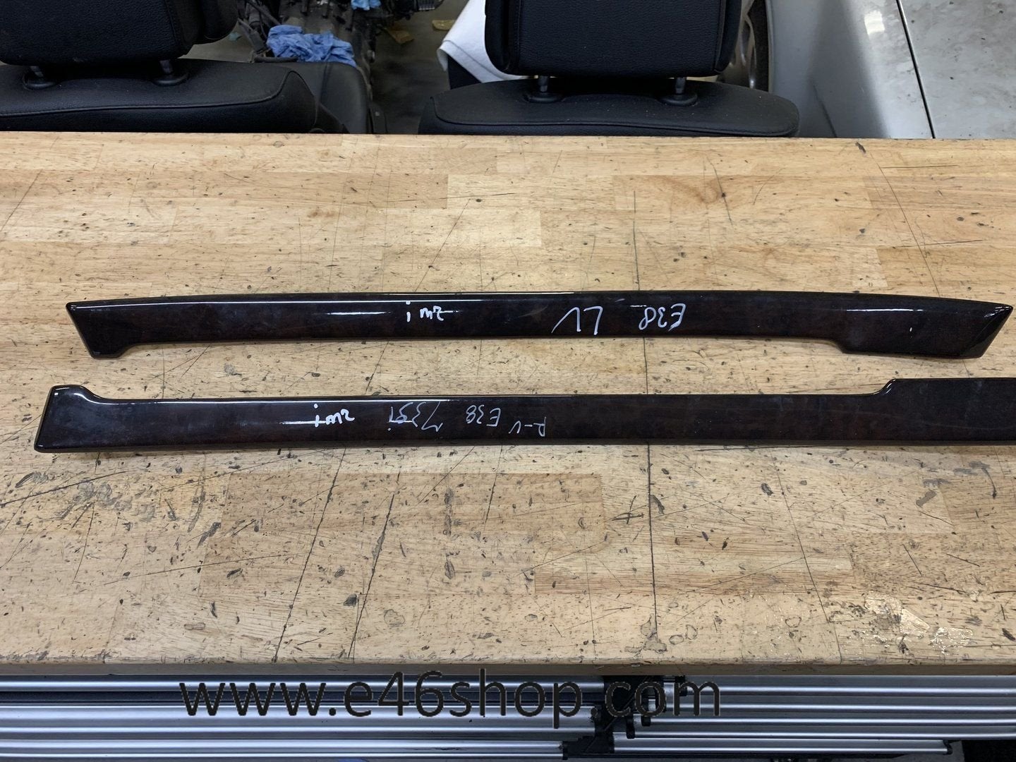 HOUTEN DEURLIJSTEN BMW E38 LINKS EN RECHTS VOOR, Autos : Pièces & Accessoires, Habitacle & Garnissage, BMW, Utilisé, Enlèvement ou Envoi
