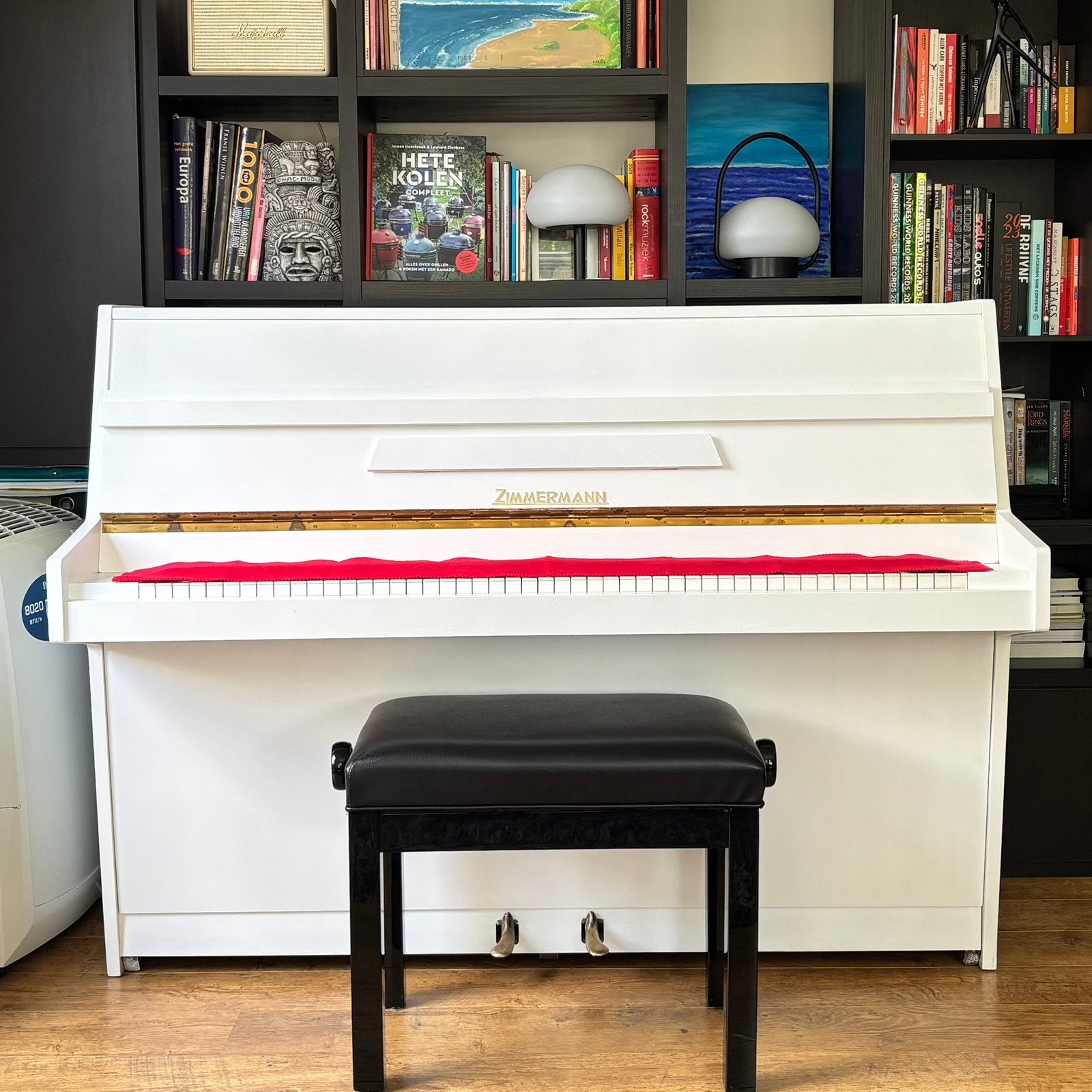 Piano Zimmerman, Muziek en Instrumenten, Piano's, Ophalen, Wit, Nieuw, Piano